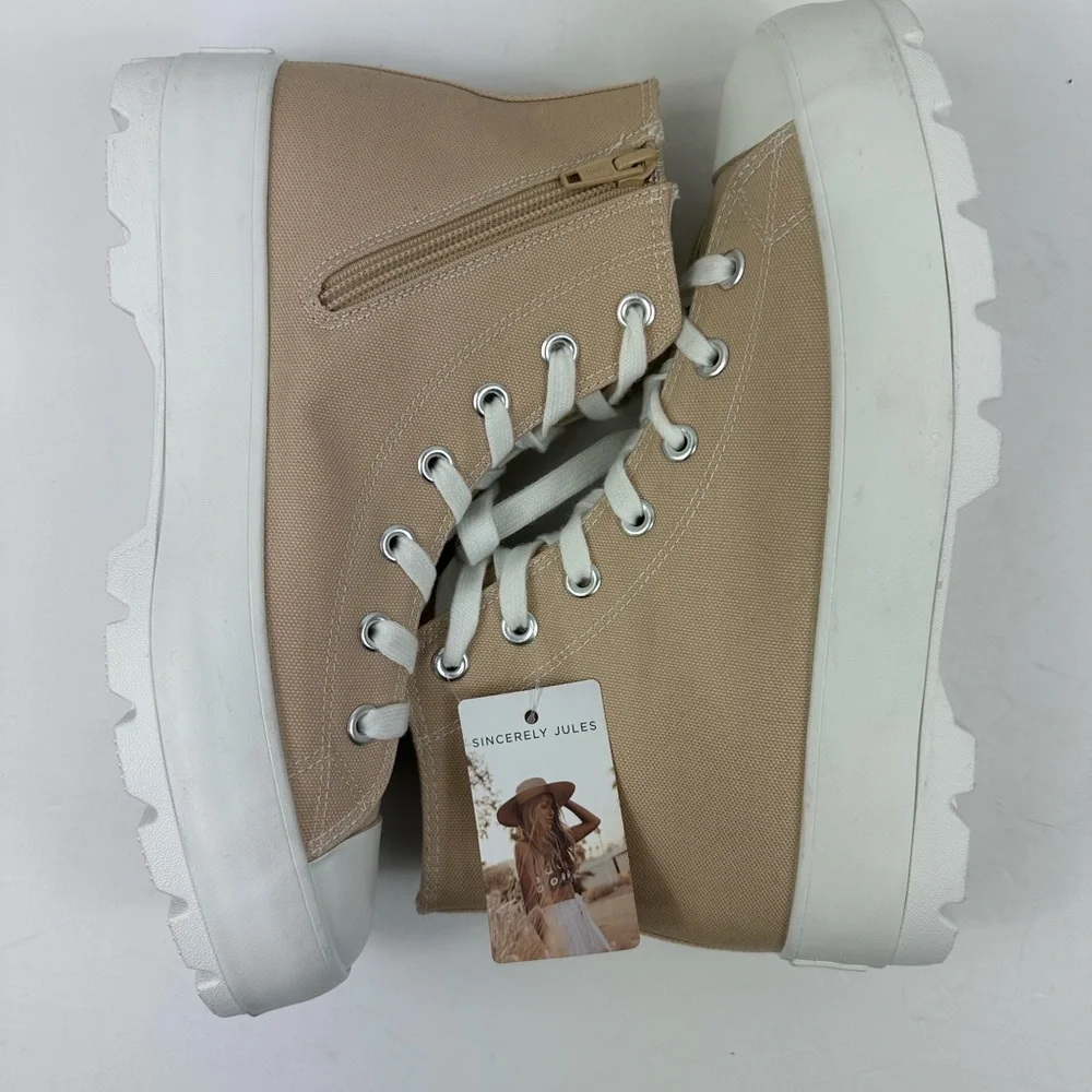 Women’s Sincerely Jules Canvas Platform Sneaker Size US 10 - Picture 5 of 9